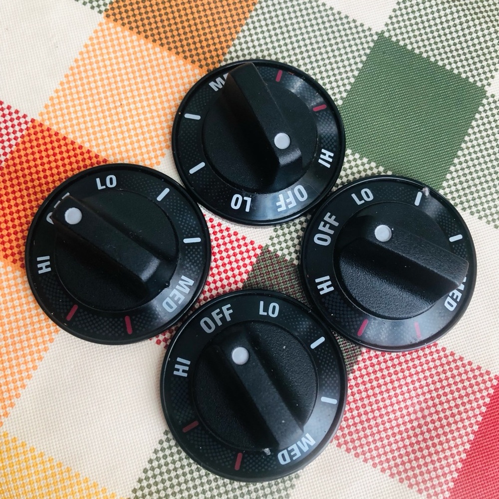 Black Stove Knob Set